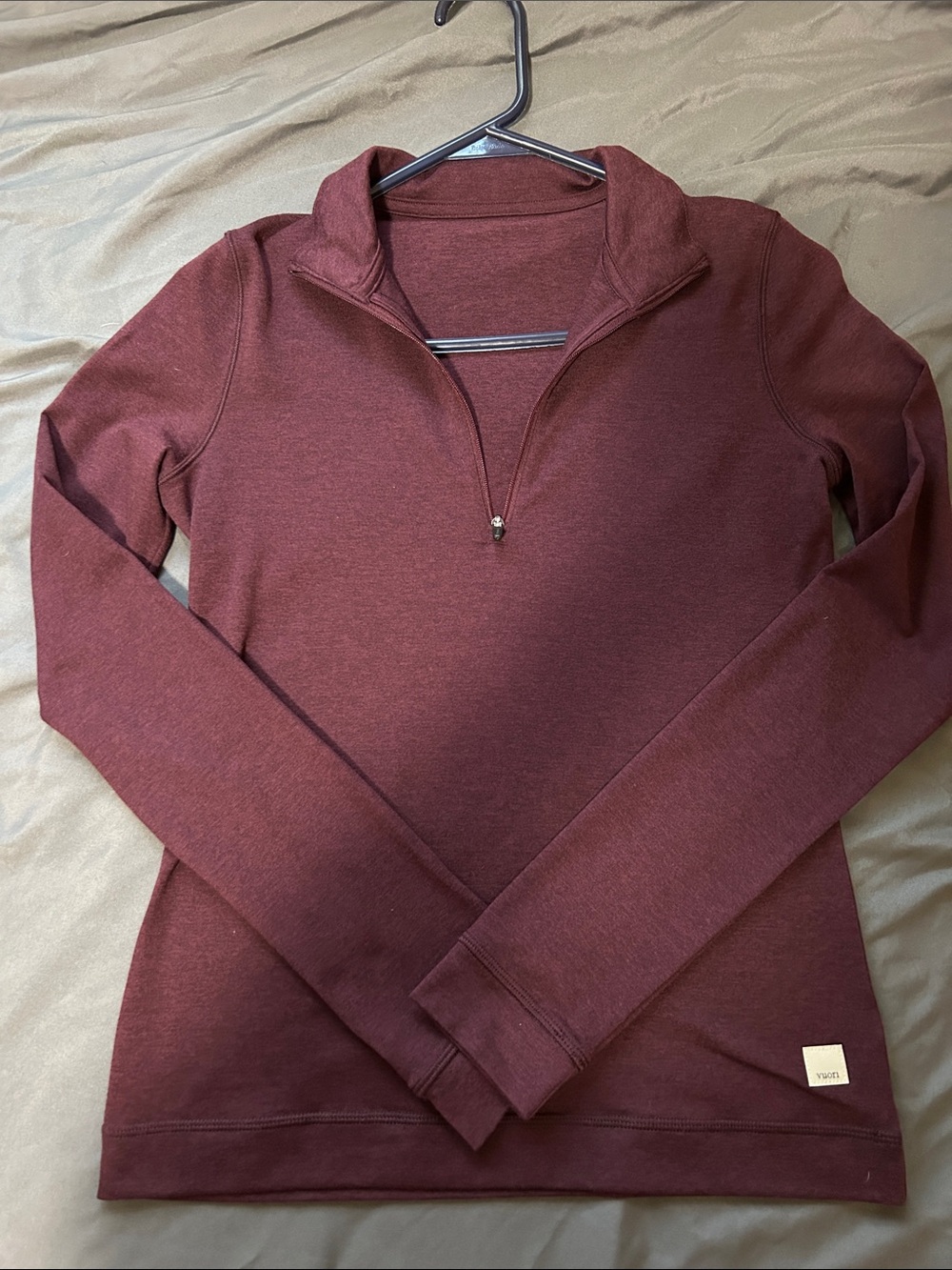 Vuori Burgundy Half-Zip Pullover